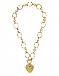 Цепь с подвеской сердце Gold