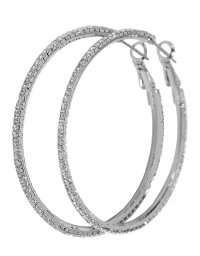 Серьги-кольца с кристаллами Kana 8 cm S