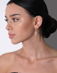 Серьги-кольца с крестами SAXS SIMETRE G