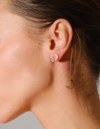 Серьги гвоздики полумесяц S