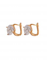 Серьги c крупным цирконом G